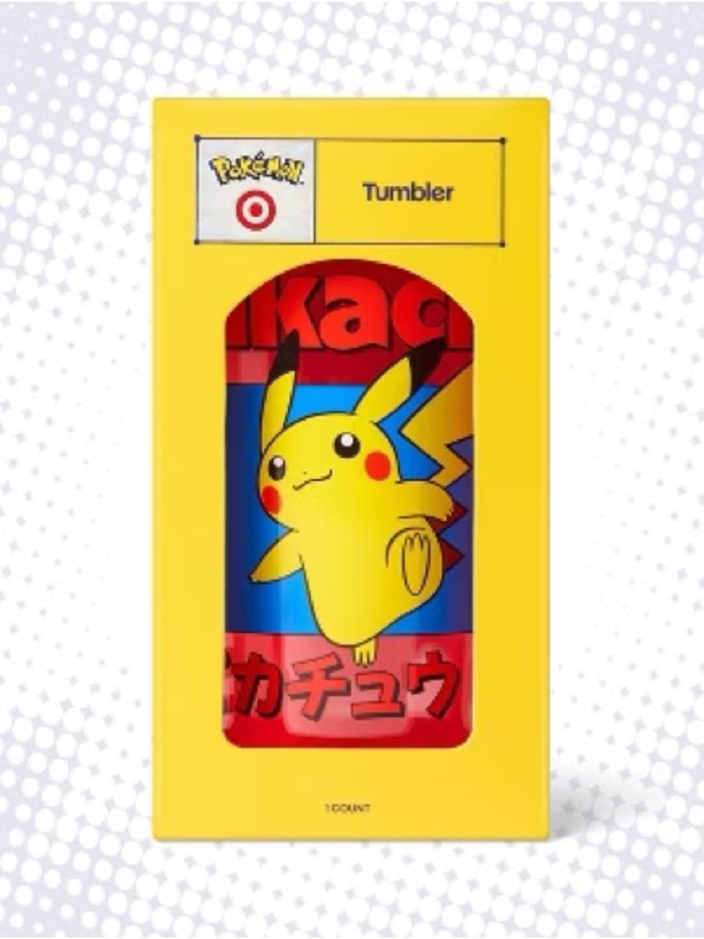 Pokemon Pikachu Tumbler - Yellow, Red & Blue